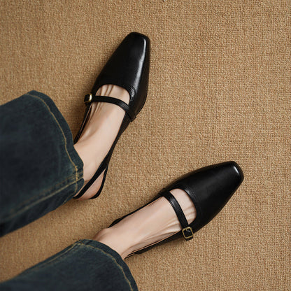Vani Genuine Leather Slingbacks