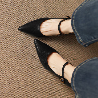 Helene Genuine Leather Heels