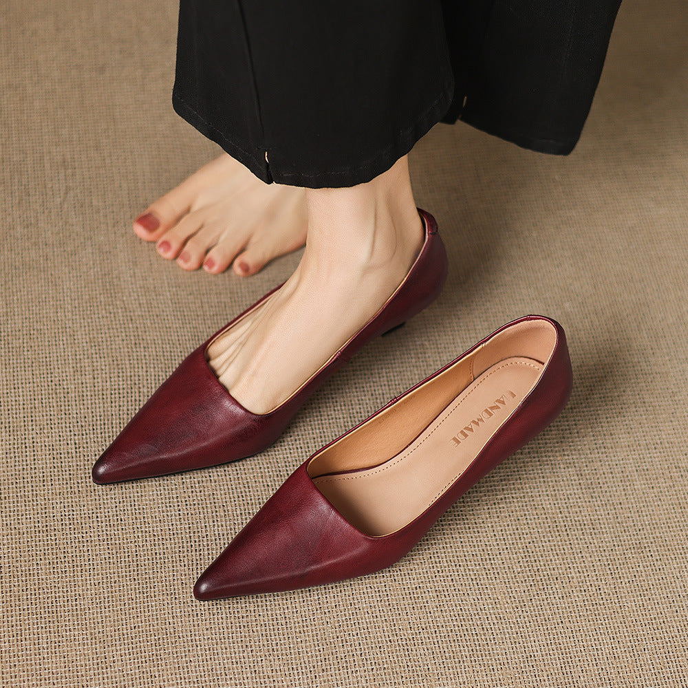 Bria Genuine Leather Heels
