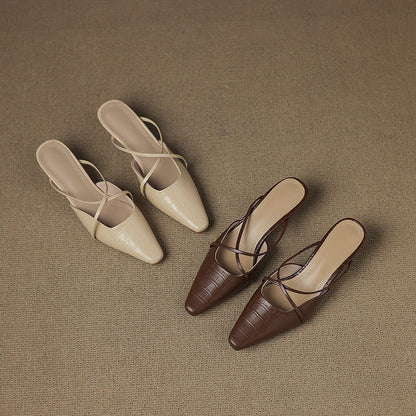 Velora Genuine Leather Mules