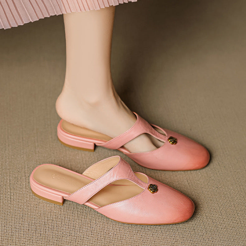 Corel Genuine Leather Mules