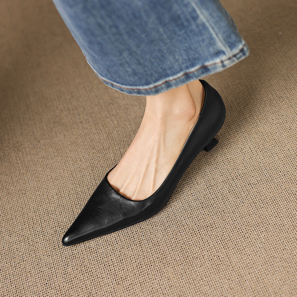 Bria Genuine Leather Heels