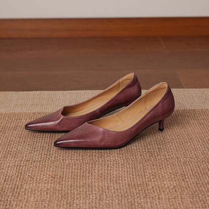 Ayra Genuine Leather Heels