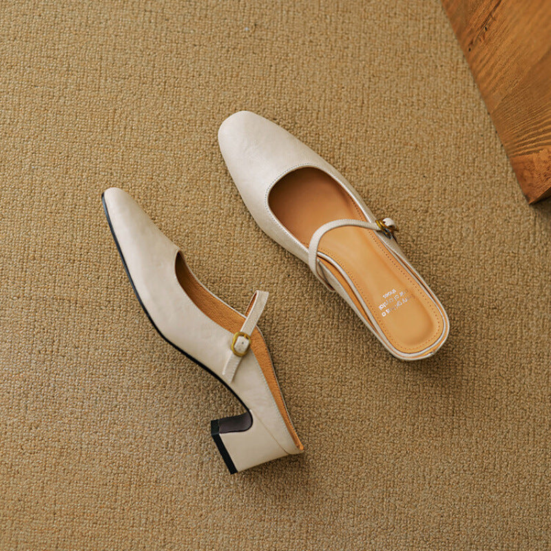 Zaya Genuine Leather Mules