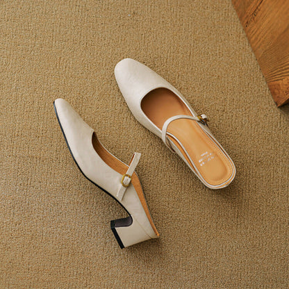 Zaya Genuine Leather Mules