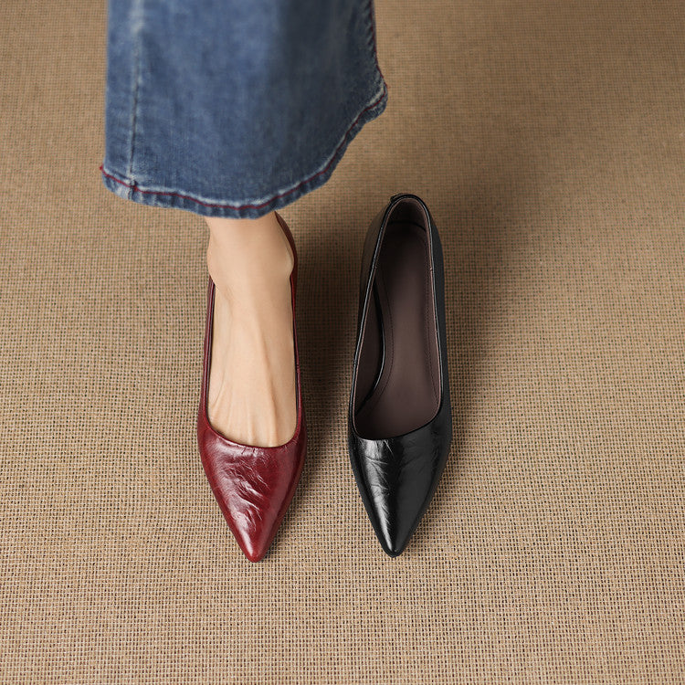 Emey Genuine Leather Heels