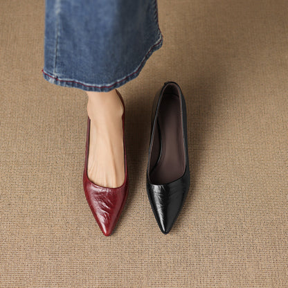 Emey Genuine Leather Heels