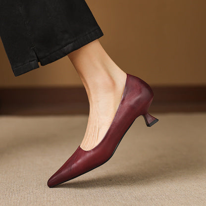 Bria Genuine Leather Heels
