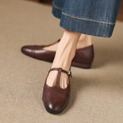Myzor Genuine Leather Flats