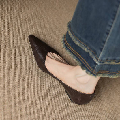 Aelra Genuine Leather Pumps