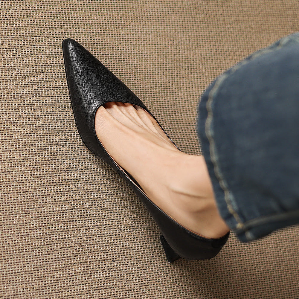 Jovia Genuine Leather Heels