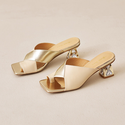 Avela Genuine Leather Toe-Loop Sandals