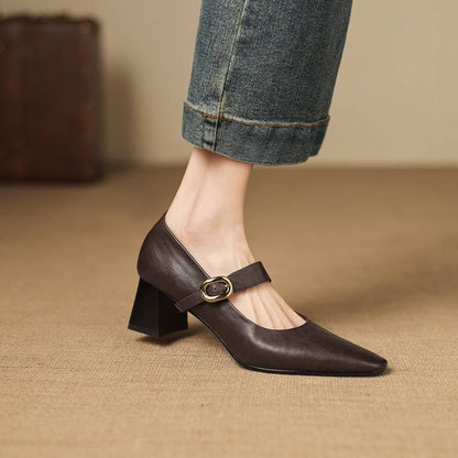 Nessa Genuine Leather Heels