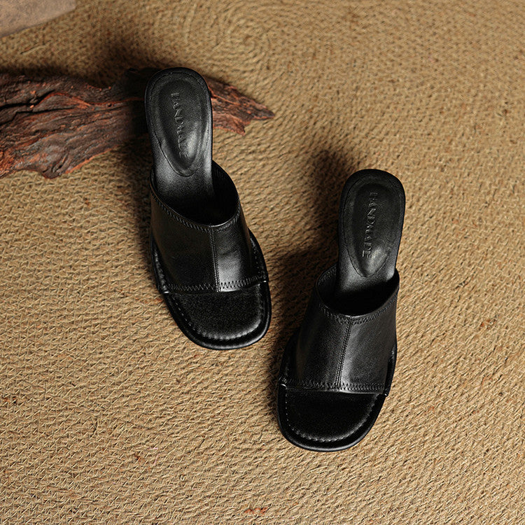 Brily Genuine Leather Mules