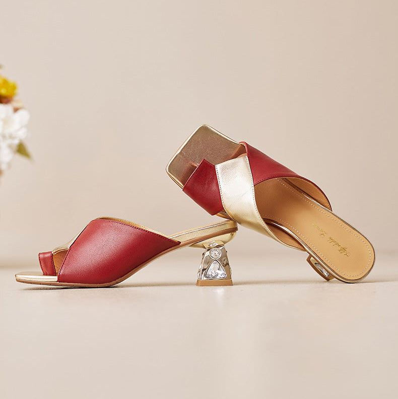 Avela Genuine Leather Toe-Loop Sandals