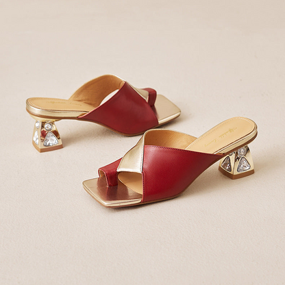 Avela Genuine Leather Toe-Loop Sandals
