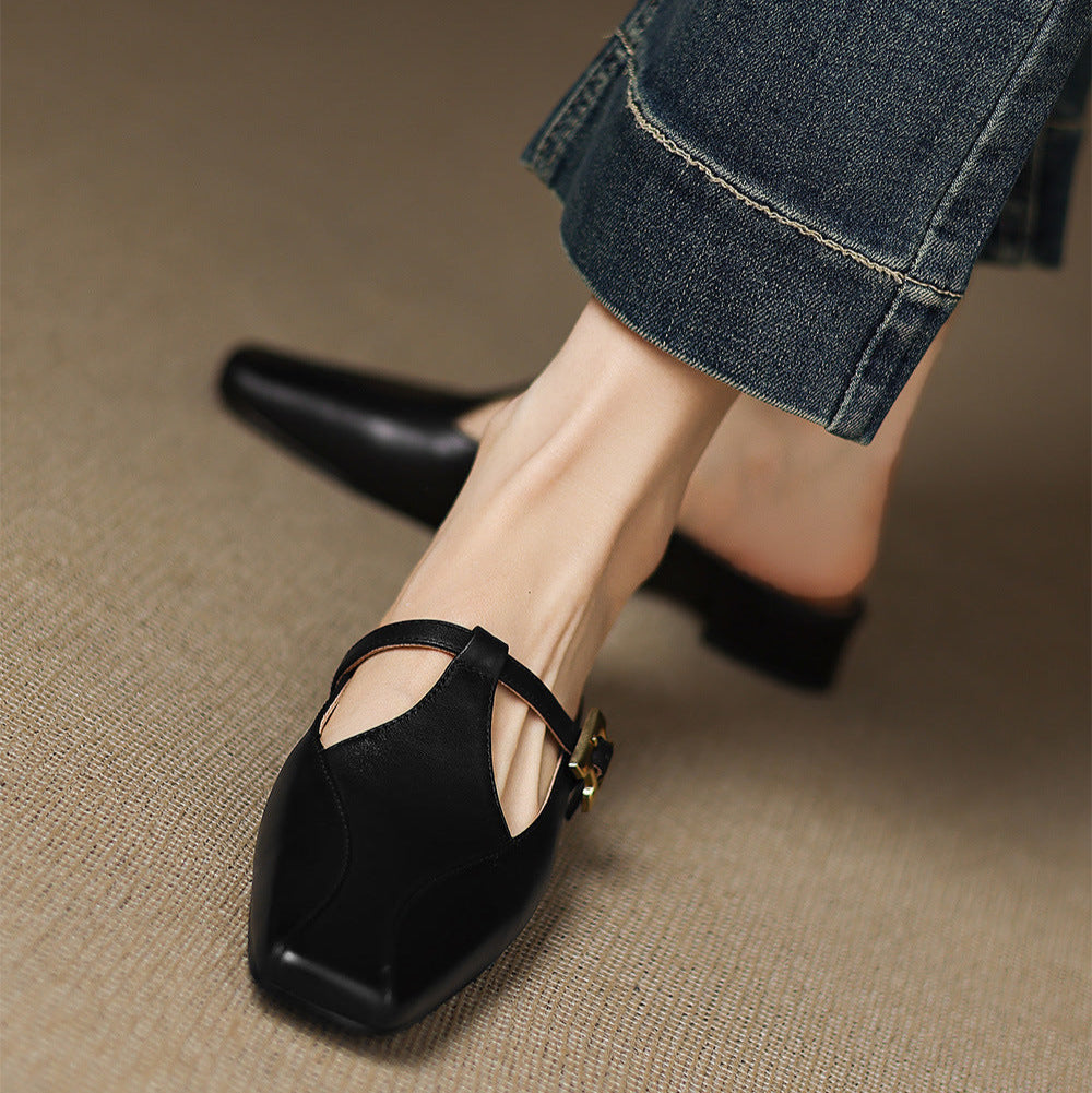 Keva Genuine Leather Mules