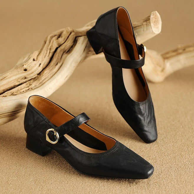 Merlot Genuine Leather Heels