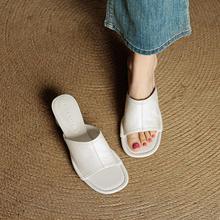 Brily Genuine Leather Mules