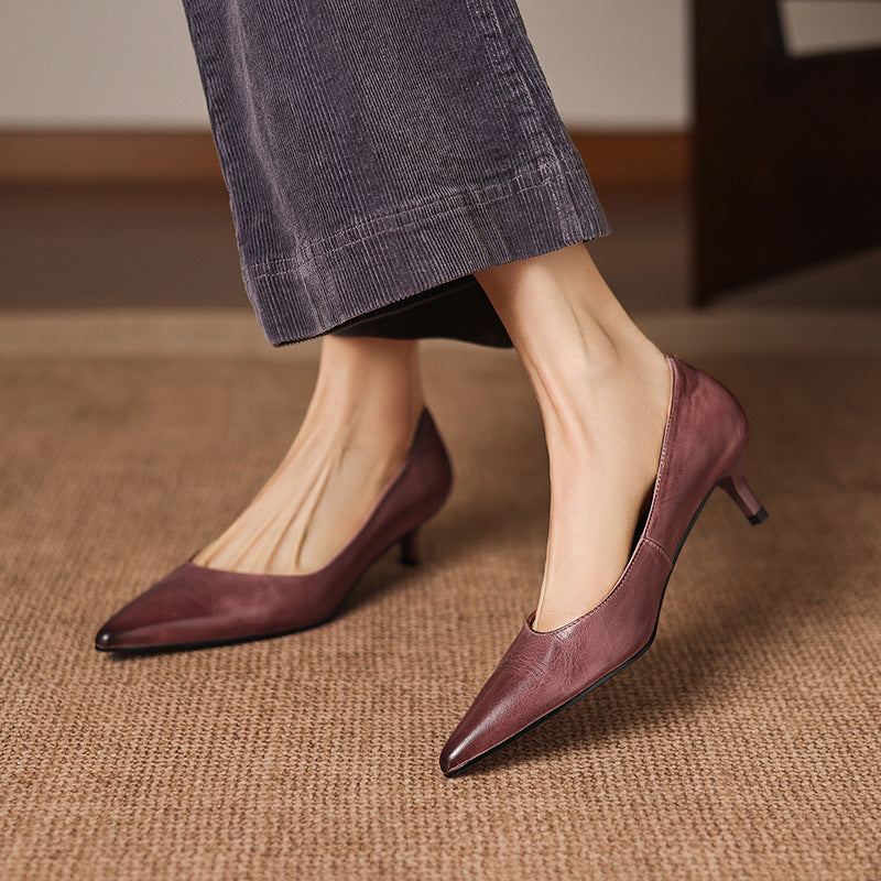 Ayra Genuine Leather Heels