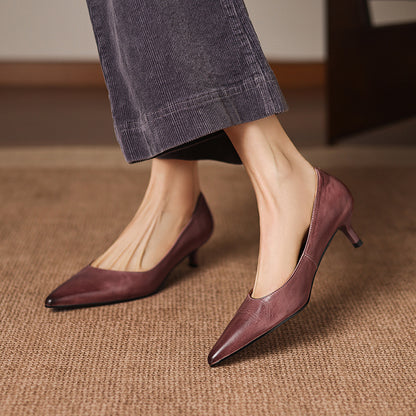 Ayra Genuine Leather Heels