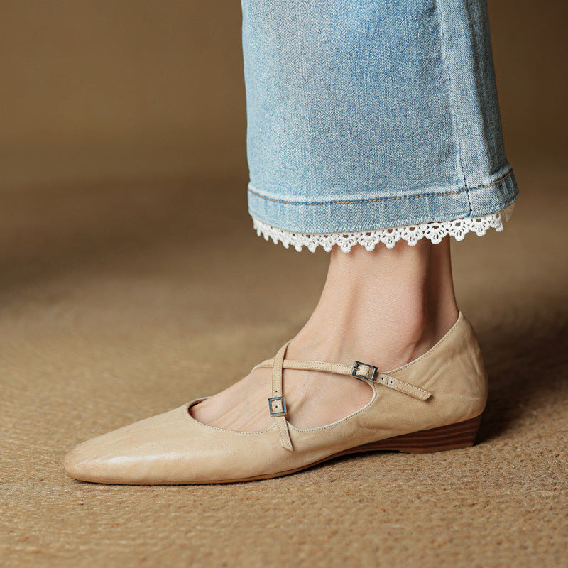 Eclan Genuine Leather Flats