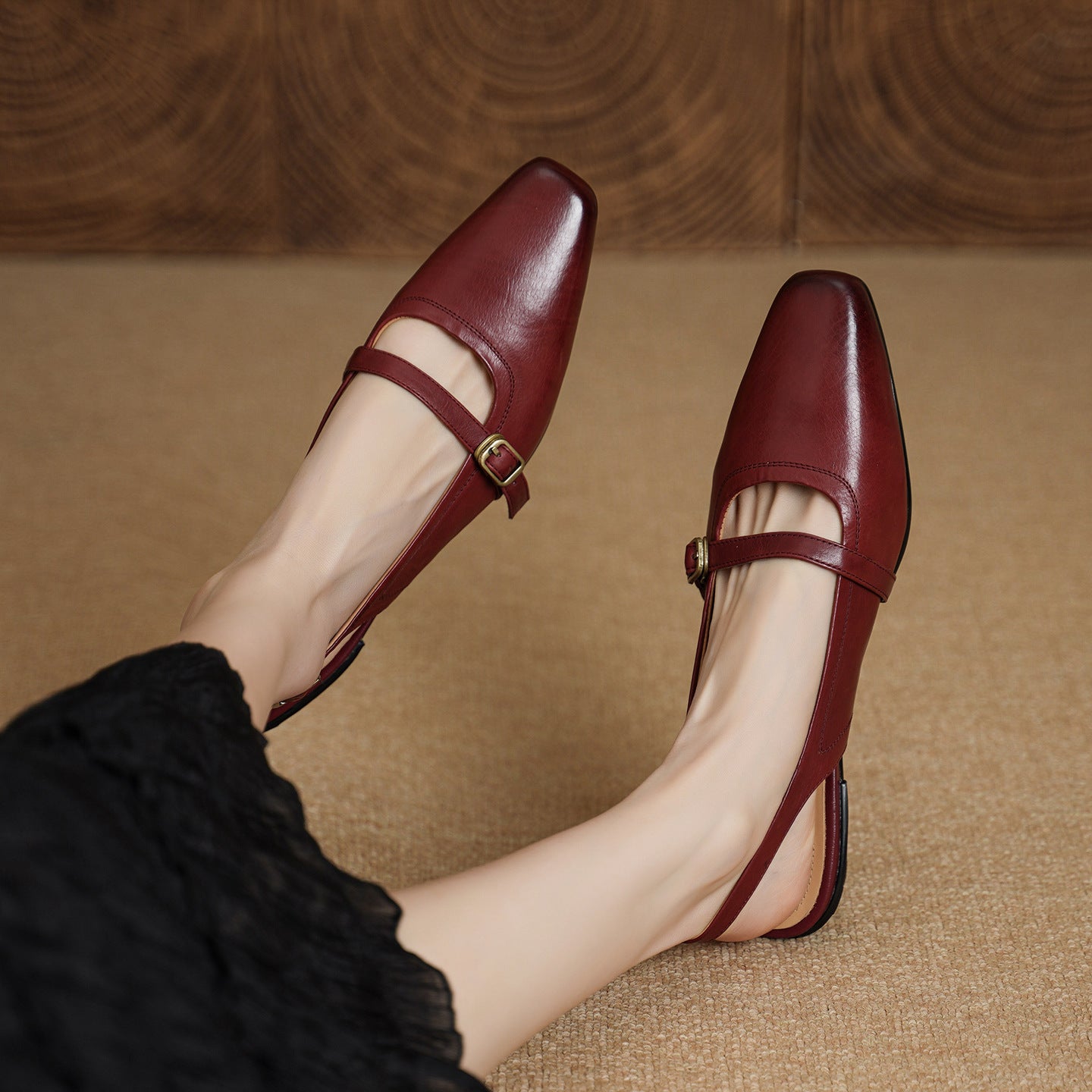 Vani Genuine Leather Slingbacks