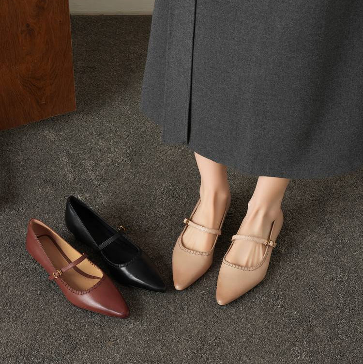Zora Genuine Leather Heels