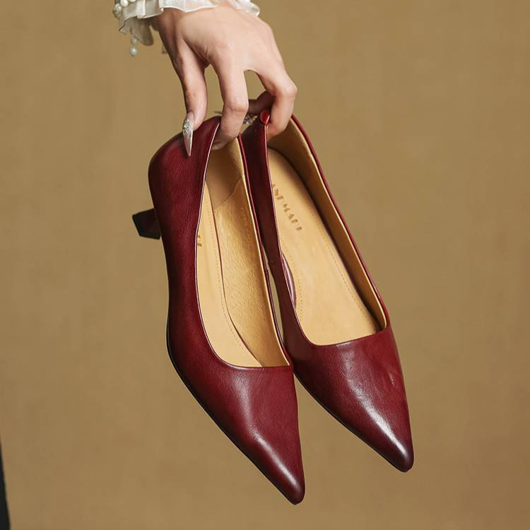 Loria Genuine Leather Heels