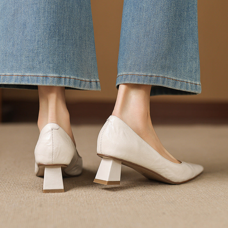 Jovia Genuine Leather Heels