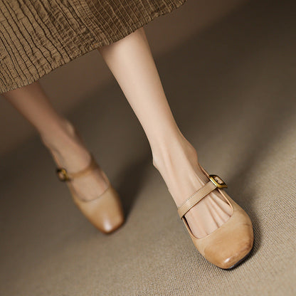 Zinia Genuine Leather Heels