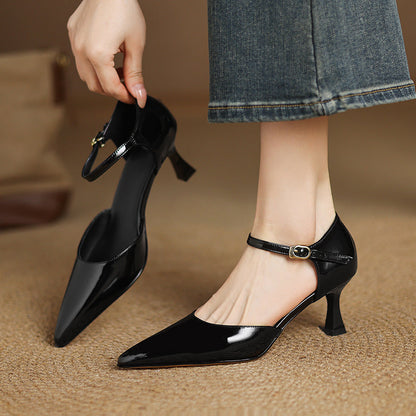 Trela Genuine Leather Heels
