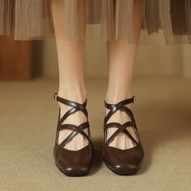 Elda Leather Heels