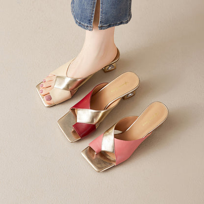 Avela Genuine Leather Toe-Loop Sandals