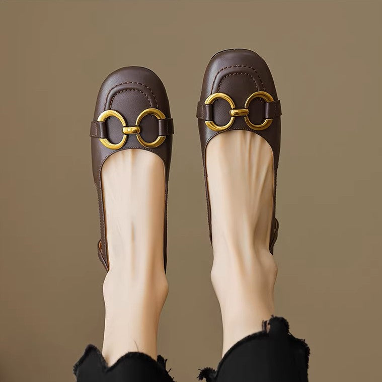 Brylo Genuine Leather Slingbacks