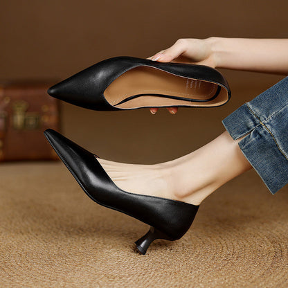 Loxey Genuine Leather Heels