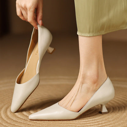 Carlen Genuine Leather Heels