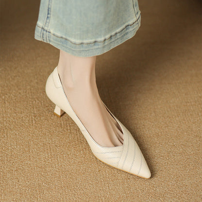 Lexa Genuine Leather Heels