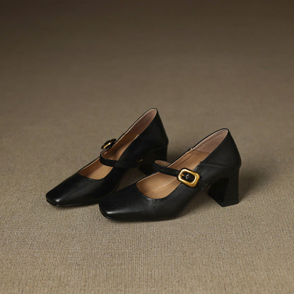 Zinia Genuine Leather Heels