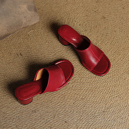 Brily Genuine Leather Mules