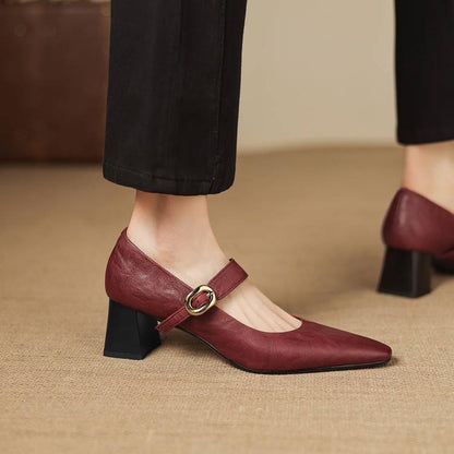 Nessa Genuine Leather Heels