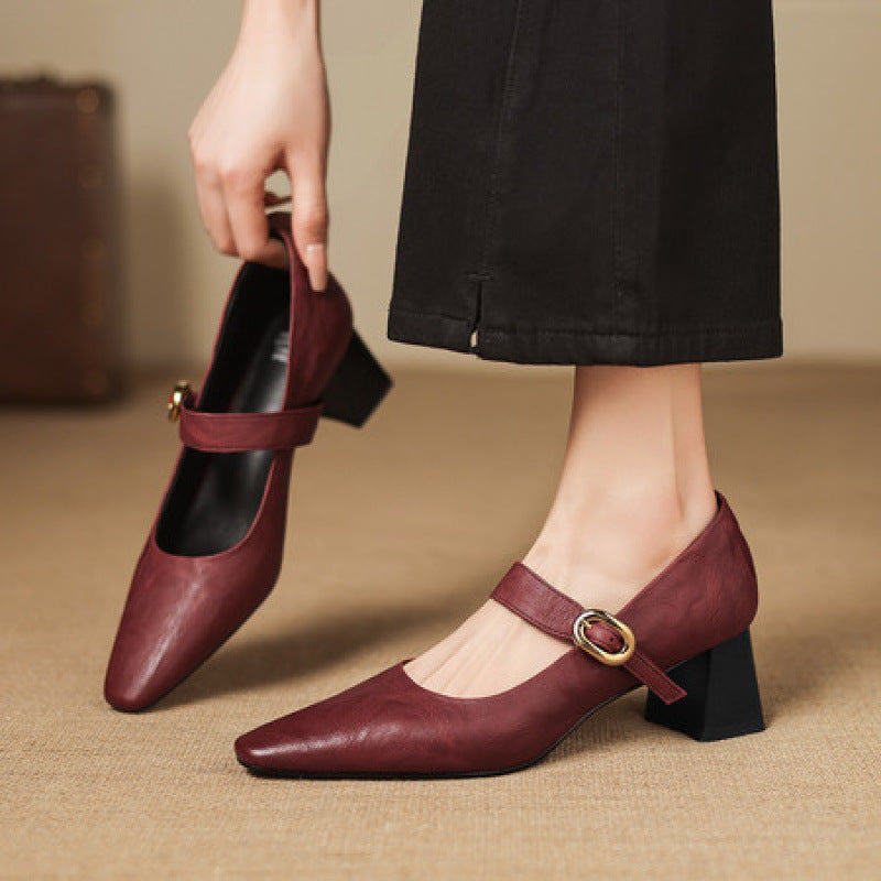 Nessa Genuine Leather Heels