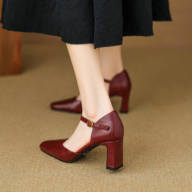 Amaris Genuine Leather Heels