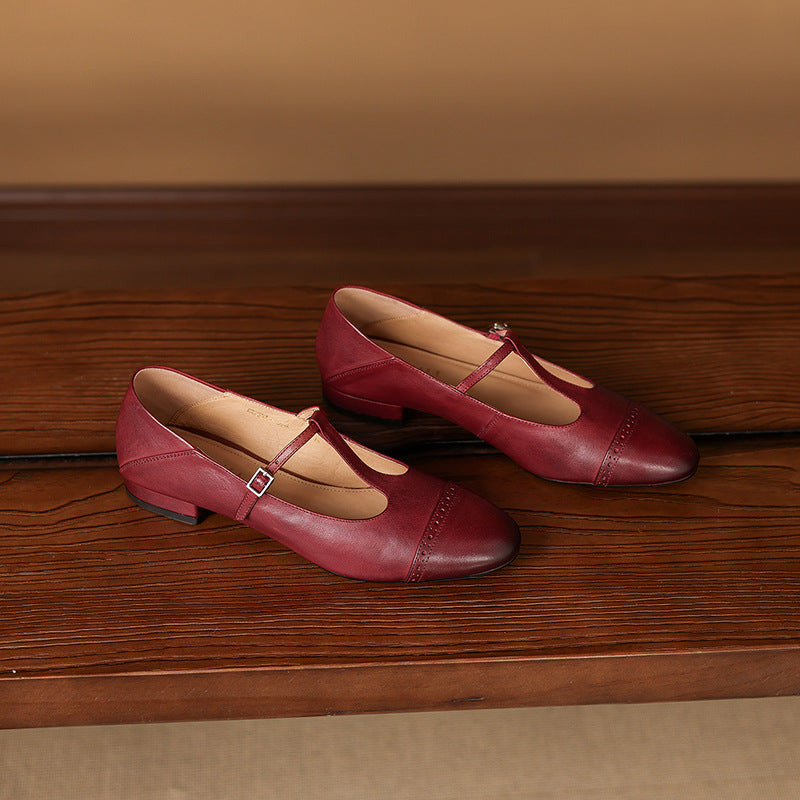 Myzor Genuine Leather Flats