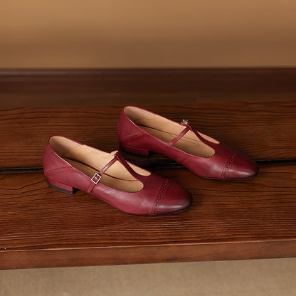 Myzor Genuine Leather Flats