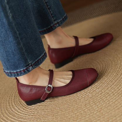 Bruna Genuine Leather Flats