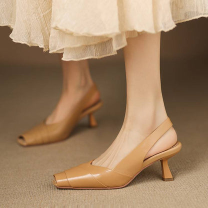 Kelly Genuine Leather Slingbacks