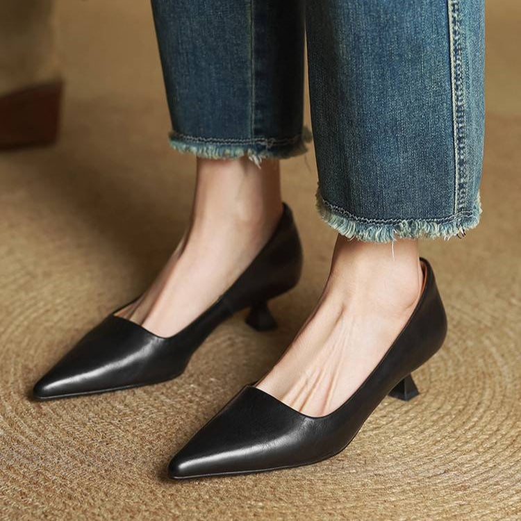 Loria Genuine Leather Heels