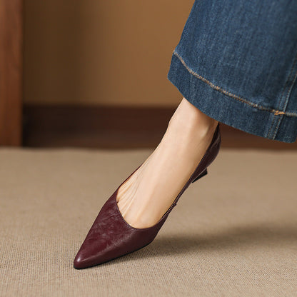 Jovia Genuine Leather Heels