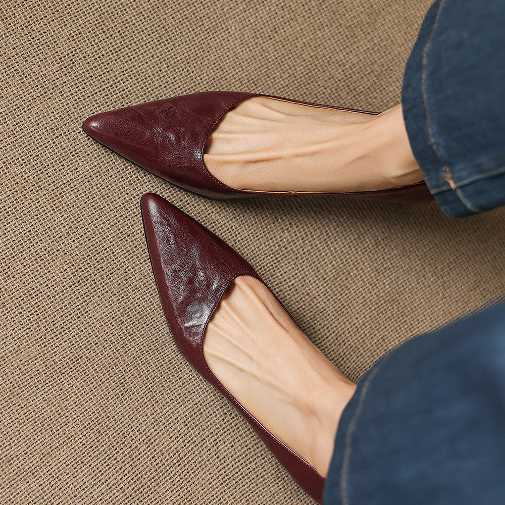 Jovia Genuine Leather Heels
